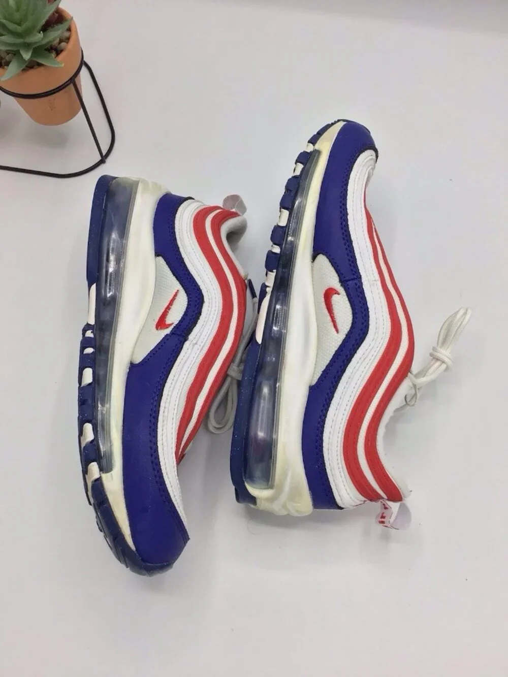 Nike Air Max 97 USA Red White Blue Size 6Y   CW5856-100
